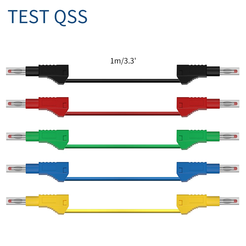 Imagem -05 - Qss-multímetro Duplo de Plugue Banana Kit de Teste com Clipes Jacaré Plugue tipo u Sonda Substituível Q.t8003 31 Peças