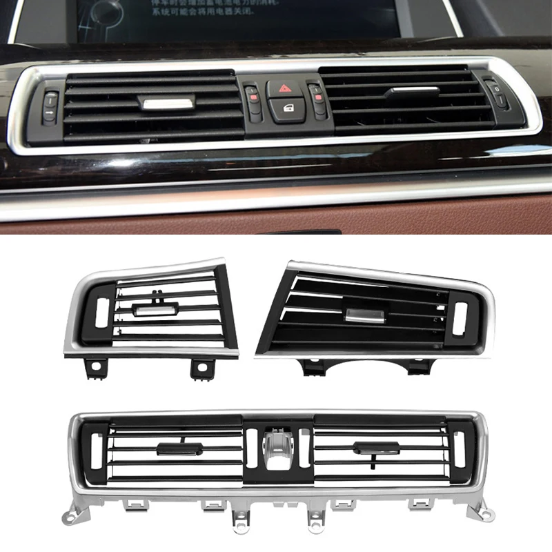 

LHD Car Front Center Air Conditioning Vent Grill Outlet Chrome For BMW 5 Series GT F07 528 535 550 10-17 Right Left Accessories