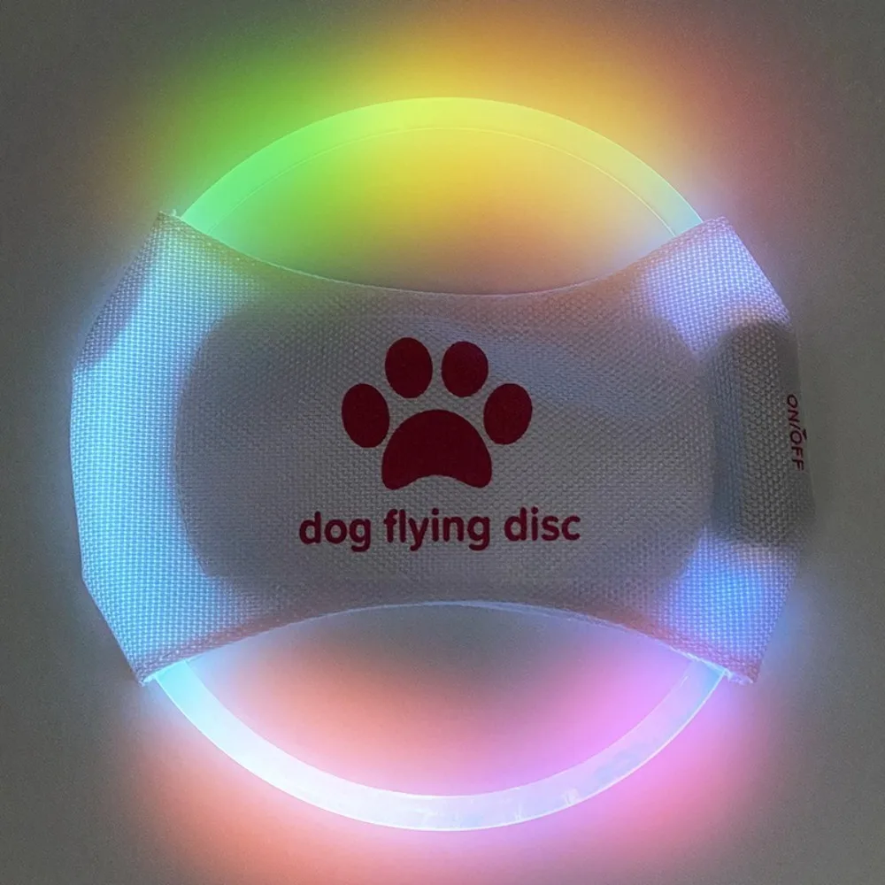 

LED luminous Dog Flying Discs Glowing 3 Modes Light Dog Trainning Toy Interactive Self Happy Pet Luminous Flying Discs Dog Toy