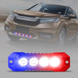 1PCS 4Led Strobe Warning Light Strobe Grille Flashing Lightbar Truck Car Beacon Lamp Traffic Light 12V 24V Car Light