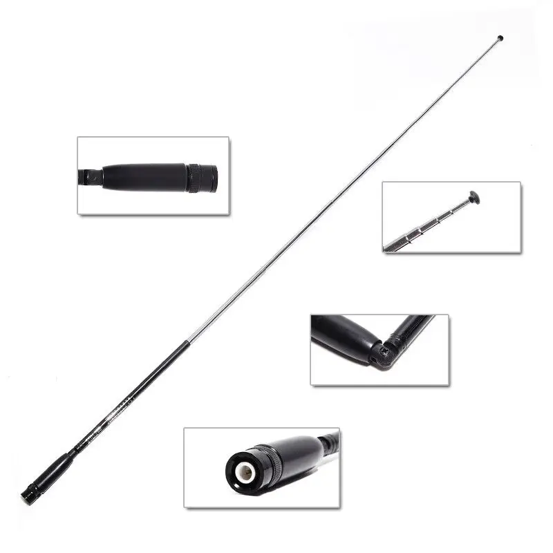 NEW SRH789 BNC 95-1100MHz Wide Band Foldable Telescopic Antenna for ICOM Kenwood Two Way Radio