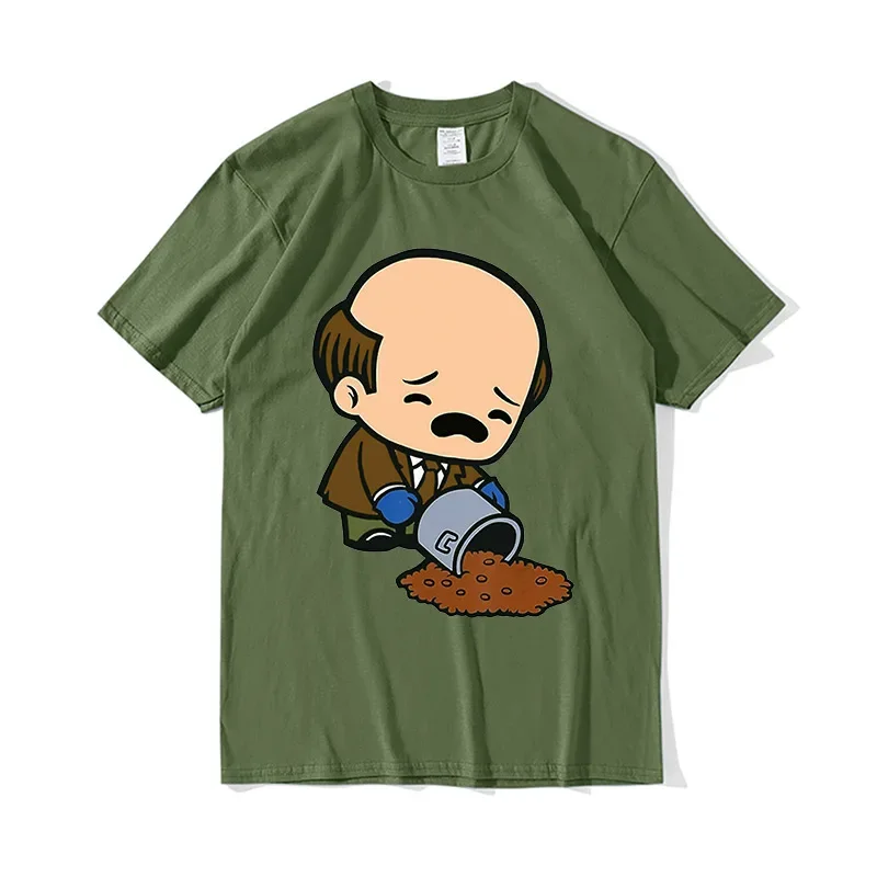 Kevin Spilling Chili Shirt Kevin Malone Chili Office Funny TV Series Men\'s Tee Funny men t shirt Short Sleeve Unisex Tops