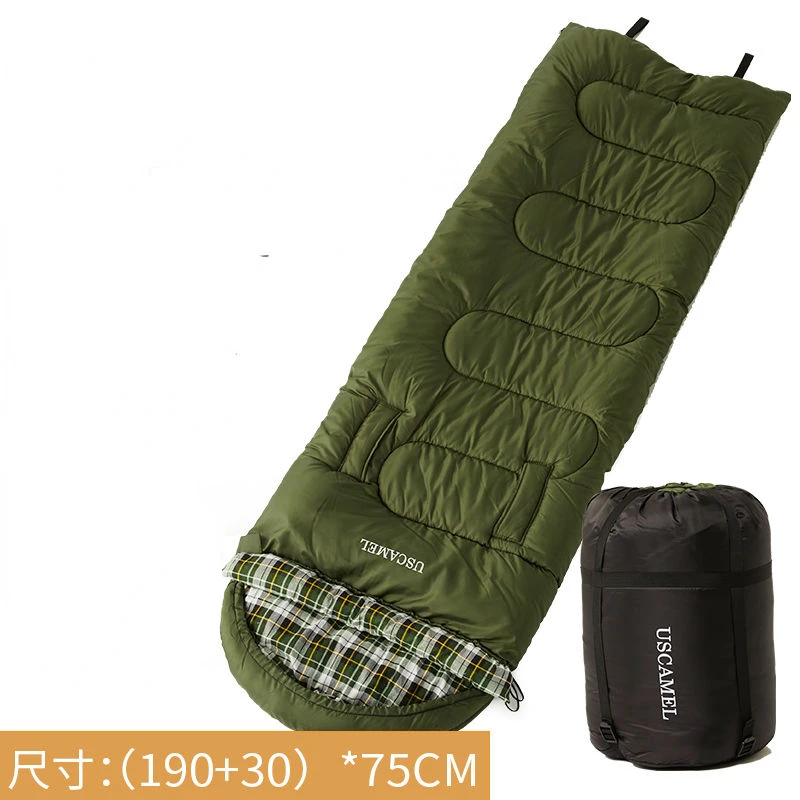 Sac de couchage portable pour adultes, poignées simples, lavage amovible, intérieur, extérieur, camping, épais, chaud, froid, automne, hiver