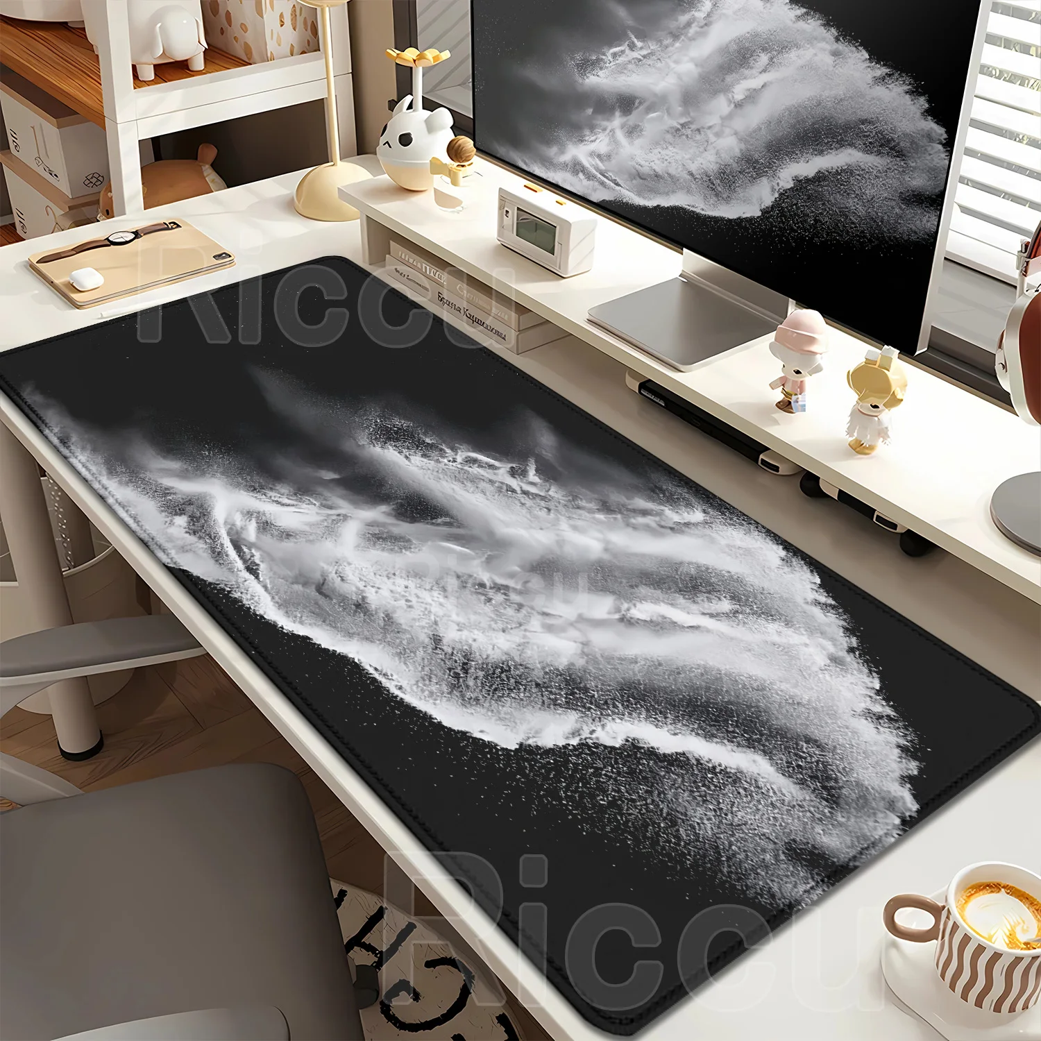 Sea Waves Mouse Pad XXL Non-slip MousePad Landscapes Minimalist Gaming Accessories Rubber Desk Mat