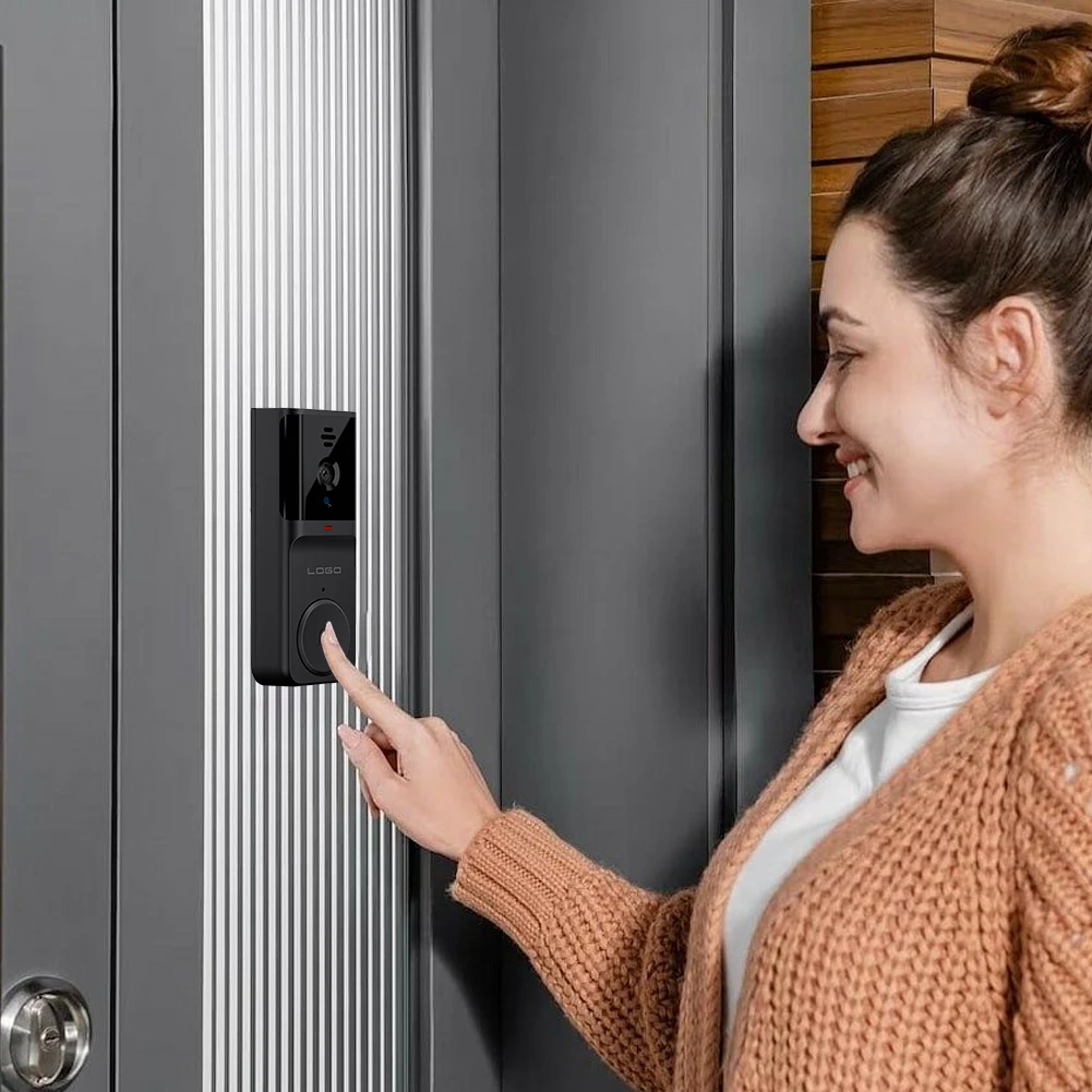 

2.4G Wi-Fi Smart Video Doorbell with 4.3Inch IPS Display Dual Communication Doorbell Infrared Night Vision for Family Apartment