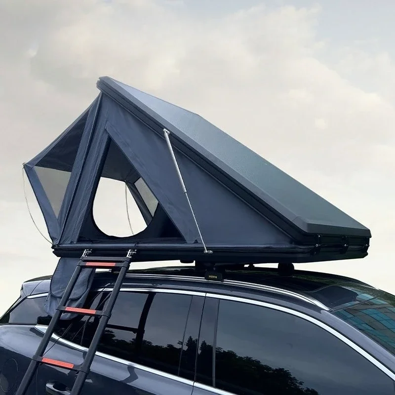 Roof tent, camping aluminum alloy automatic SUV car ultra-thin hard top outdoor car tent