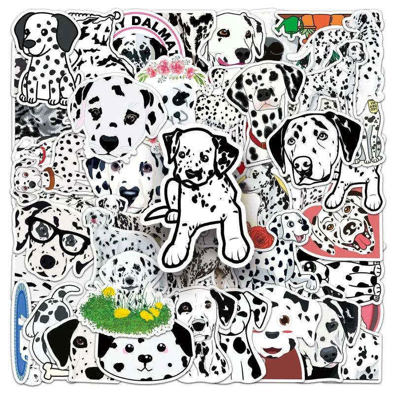 50pcs Cartoon Dalmatian Graffiti Sticker Suitcase Water Cup Stationery Mobile Phone Car Laptop Refrigerator Decorative Sticker