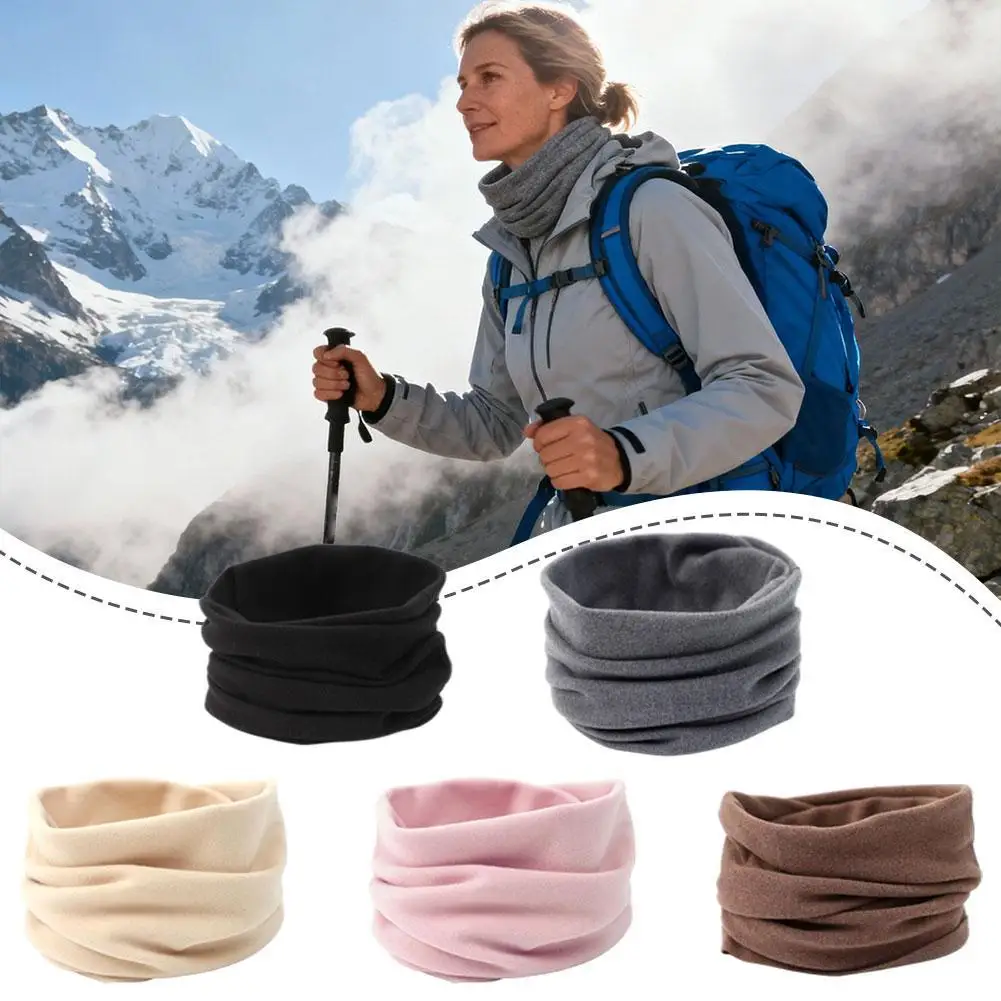

Outdoors Velvet Neck Scarf Winter Ear Warmer Fishing Skating Running Sport Scarf Adjustable Neck Collar Thickened Lining Scarf