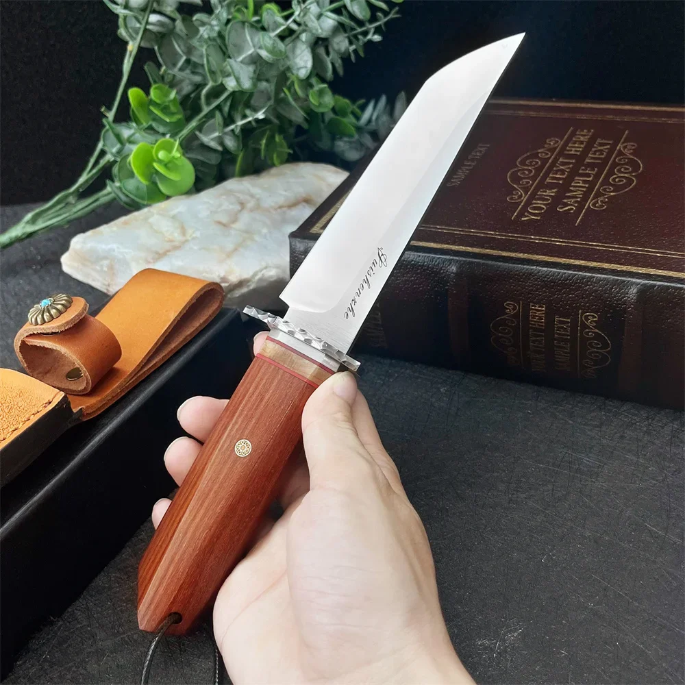 

Сверхмощный уличный прямой нож с ручкой из соуса, лезвие из нержавеющей стали 9Cr13Mov для экстренных ситуаций в дикой при экстренной местности