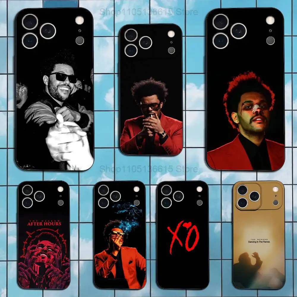 

T-The W-Weeknd Singer Case For iPhone 15,17,16,12,14,13,11,Plus,Pro Max,XS,X,Mini,8,7,XR,SE,Soft Silicone Black