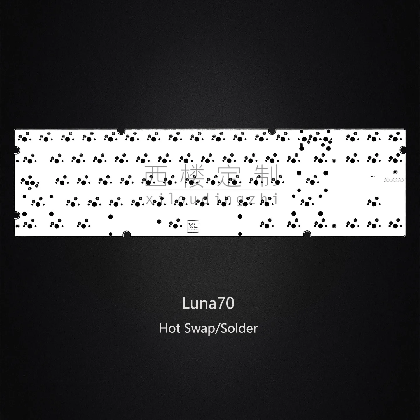 1.6mm no flexcut Hotswap pcb for Luna70 keyboard custom VIA remap ( no daughter board included)