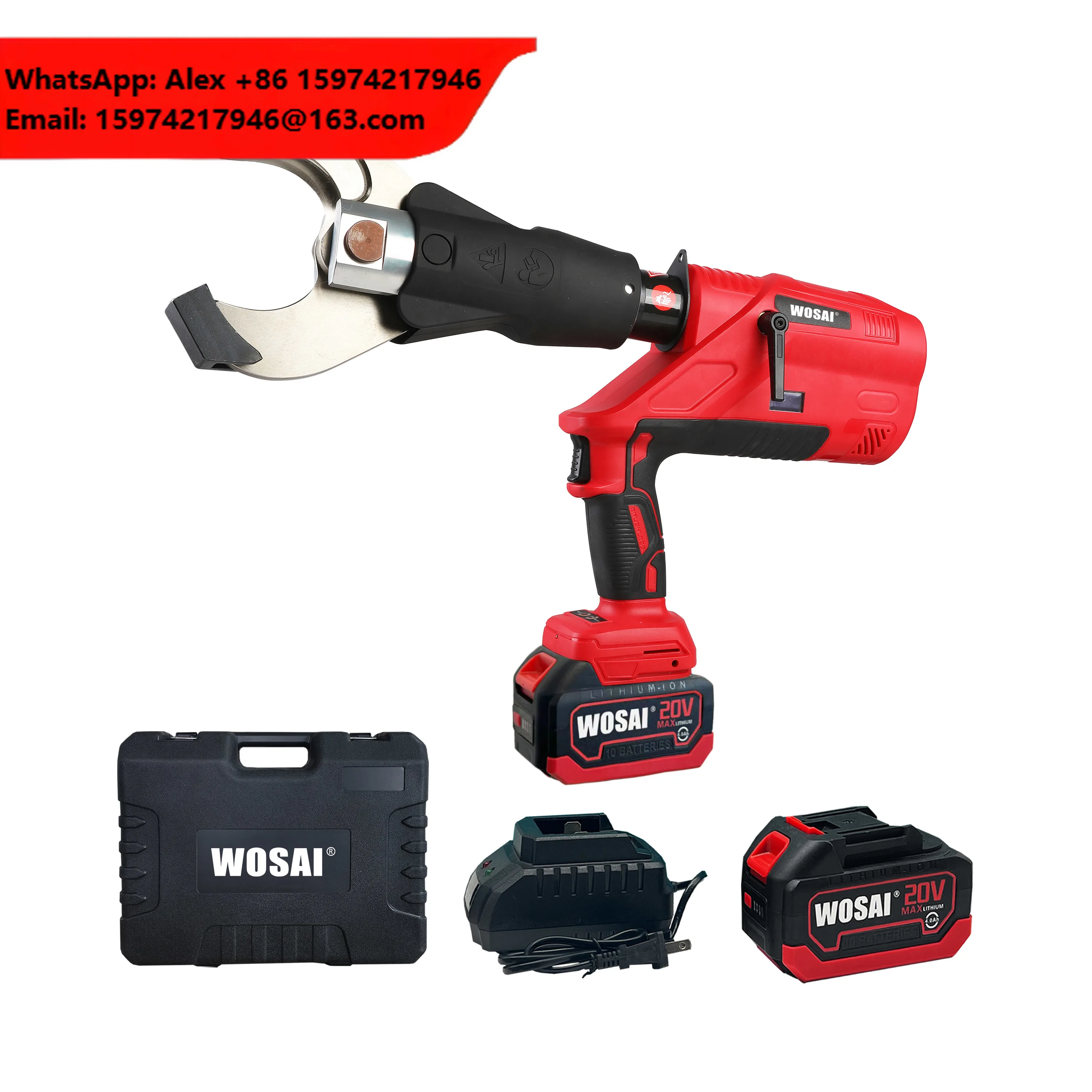 WOSAI 20v Cordless Hydraulic Shear 20v Battery Operated Shear