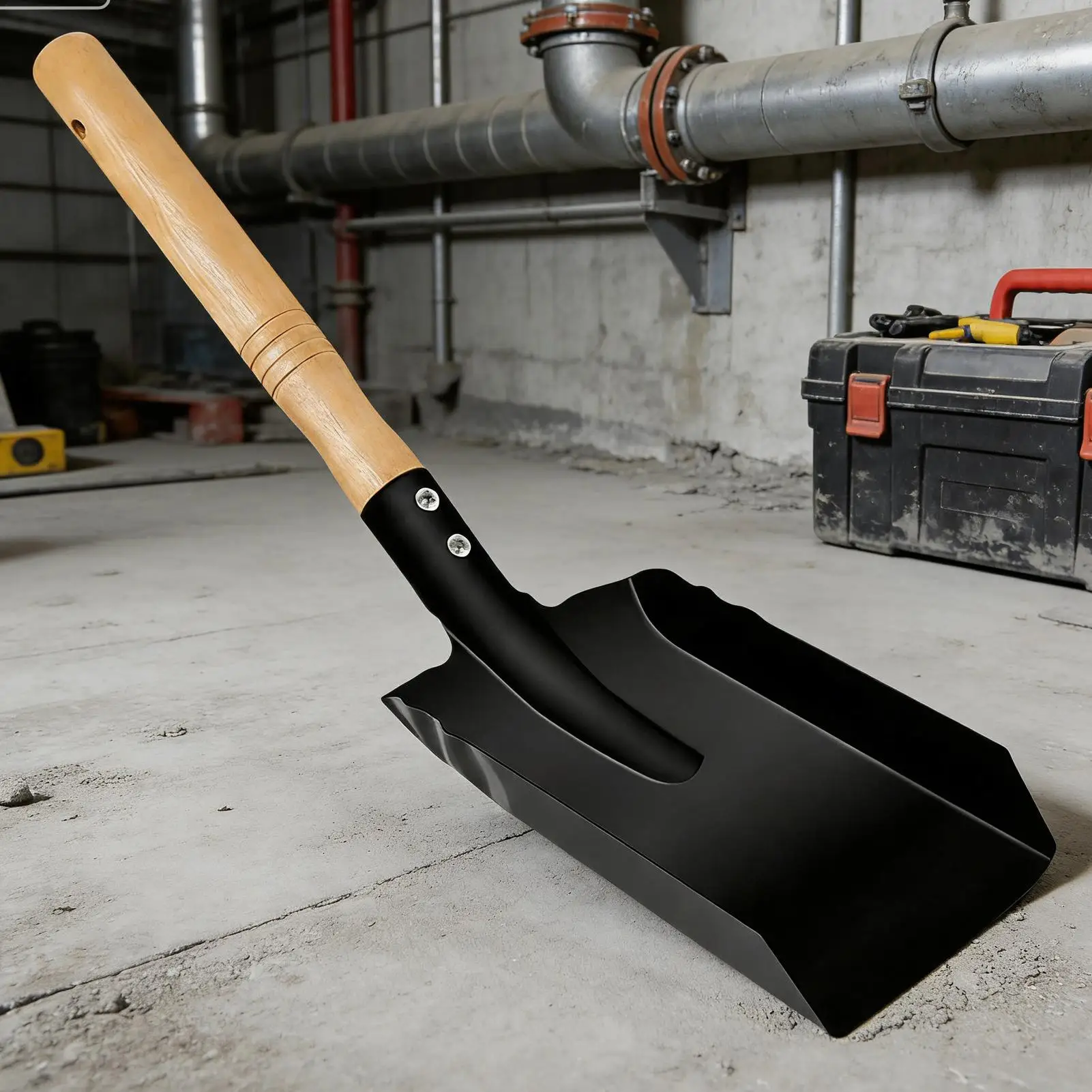 Chimney Shovel Wooden Handle Coal Scoop Ash Shovel For Wood Stove Fireplace Cleaning Tool Wood Burner Accessories Stove Barbecue