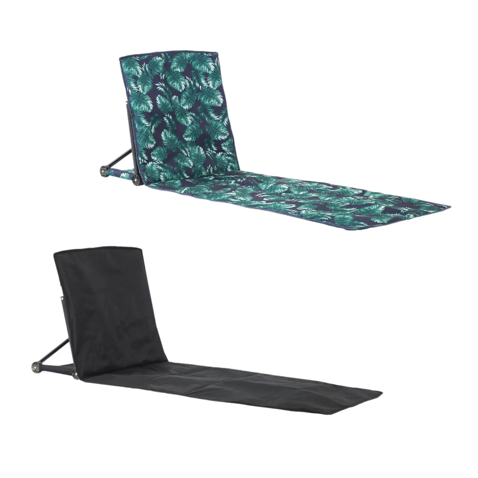 Foldable Floor Beach Chair Tanning Mat Folding Cushion Seat Outdoor Sunbathing Chaise Lounge for Yard Garden Lawn Picnic Hiking