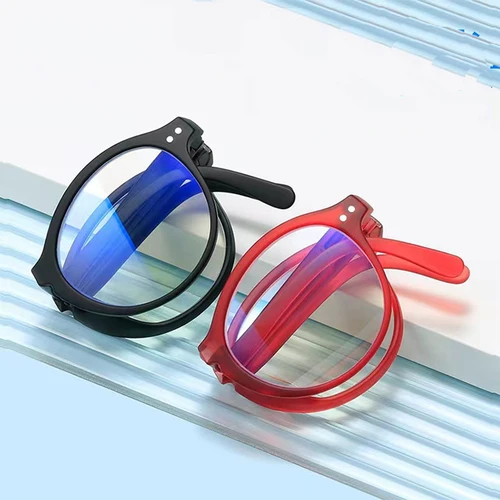 Imagen 1 del producto Gafas de lectura Con caja para hombre y mujer, lentes de lectura con diseño de moda plegable, para presbicia, graduadas, Unisex, con dioptrías