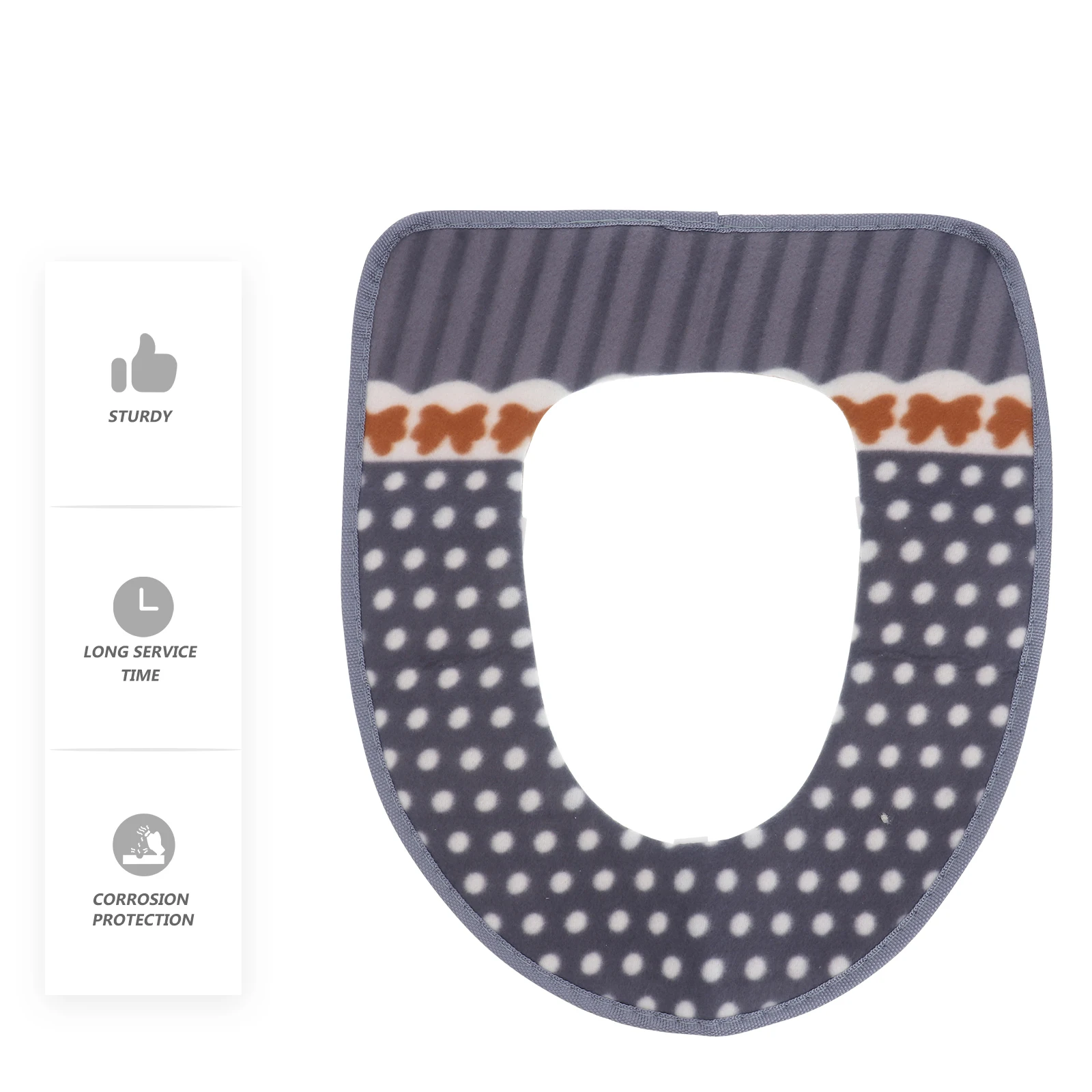

Warm Toilet Seat Cover Cushion Washable PU Hook Loop Tapes Bathroom Home Travel Lid Pad Anti Cold Comfortable Design