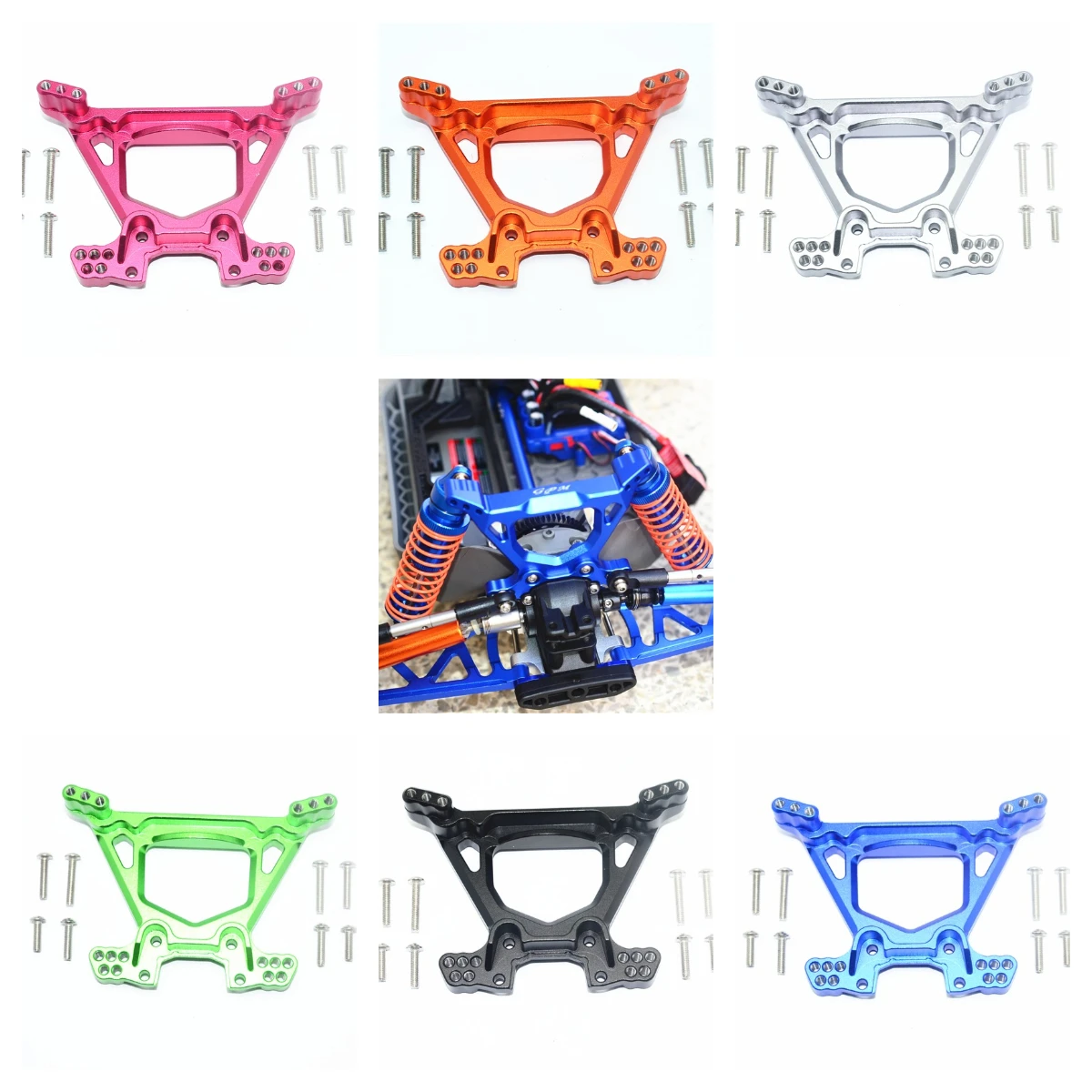 

GPM Aluminum Rear Shock Tower For TRAXXAS 1/10 Rustler 4X4 Vxl 67076-4