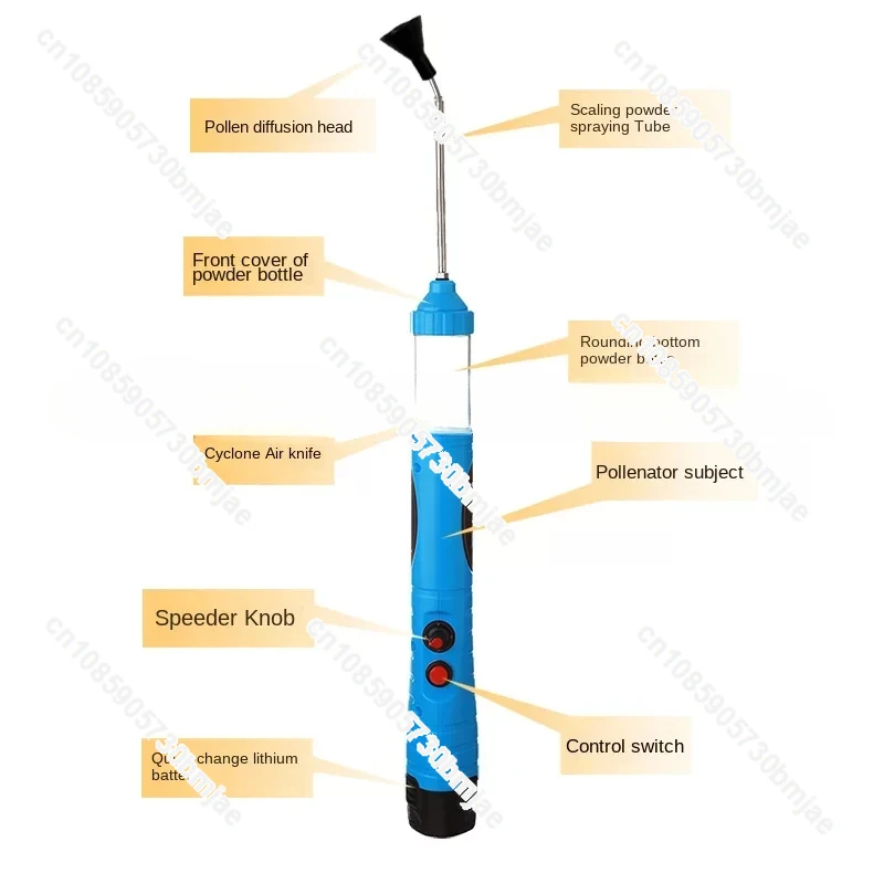 New stick type electric pollinator kiwi pear tree pollen pollinator point powder gun point flower pollination artifact tool