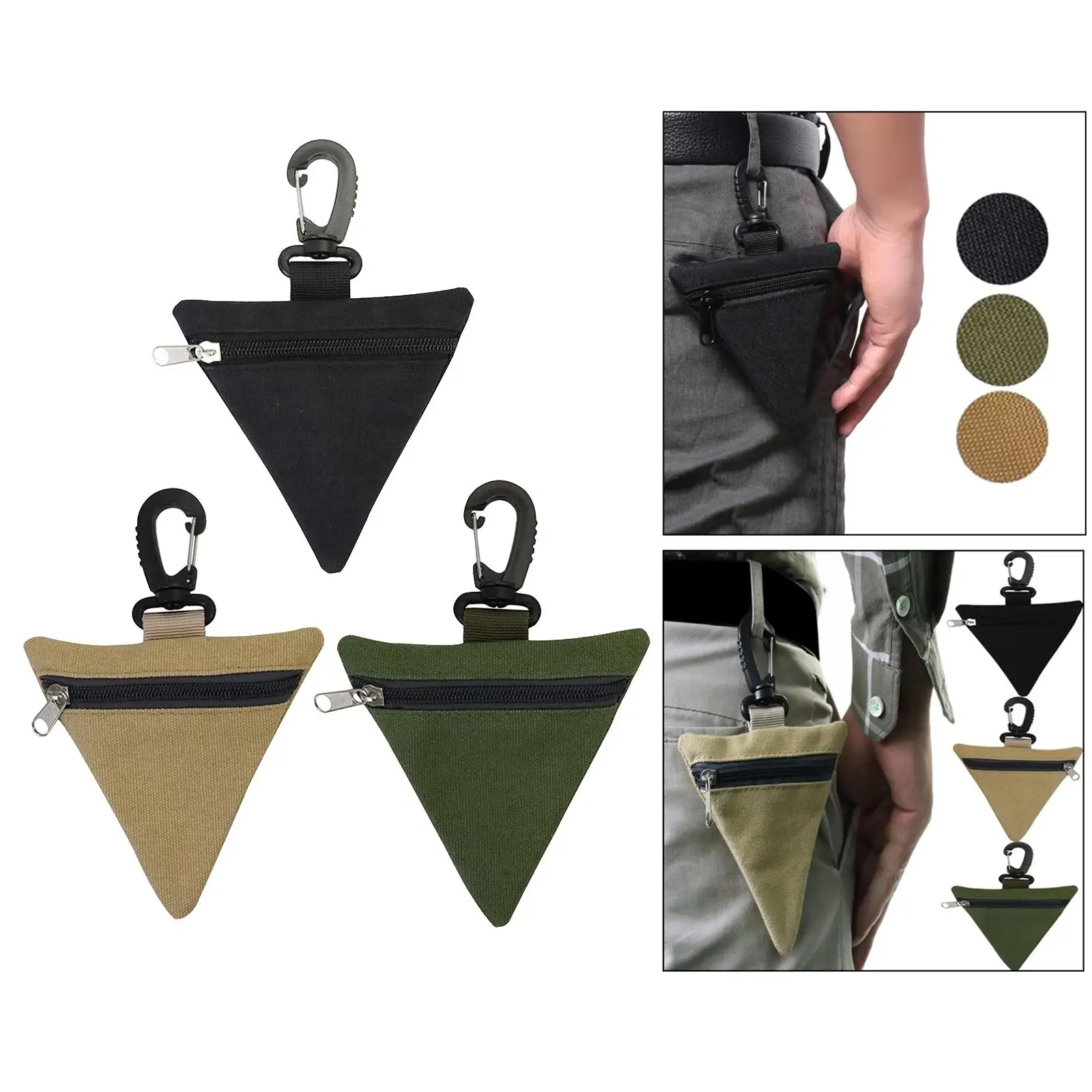 Durable Molle Pouch Triangle Tactical Bag Change Outdoor Keys Waist Bag Case