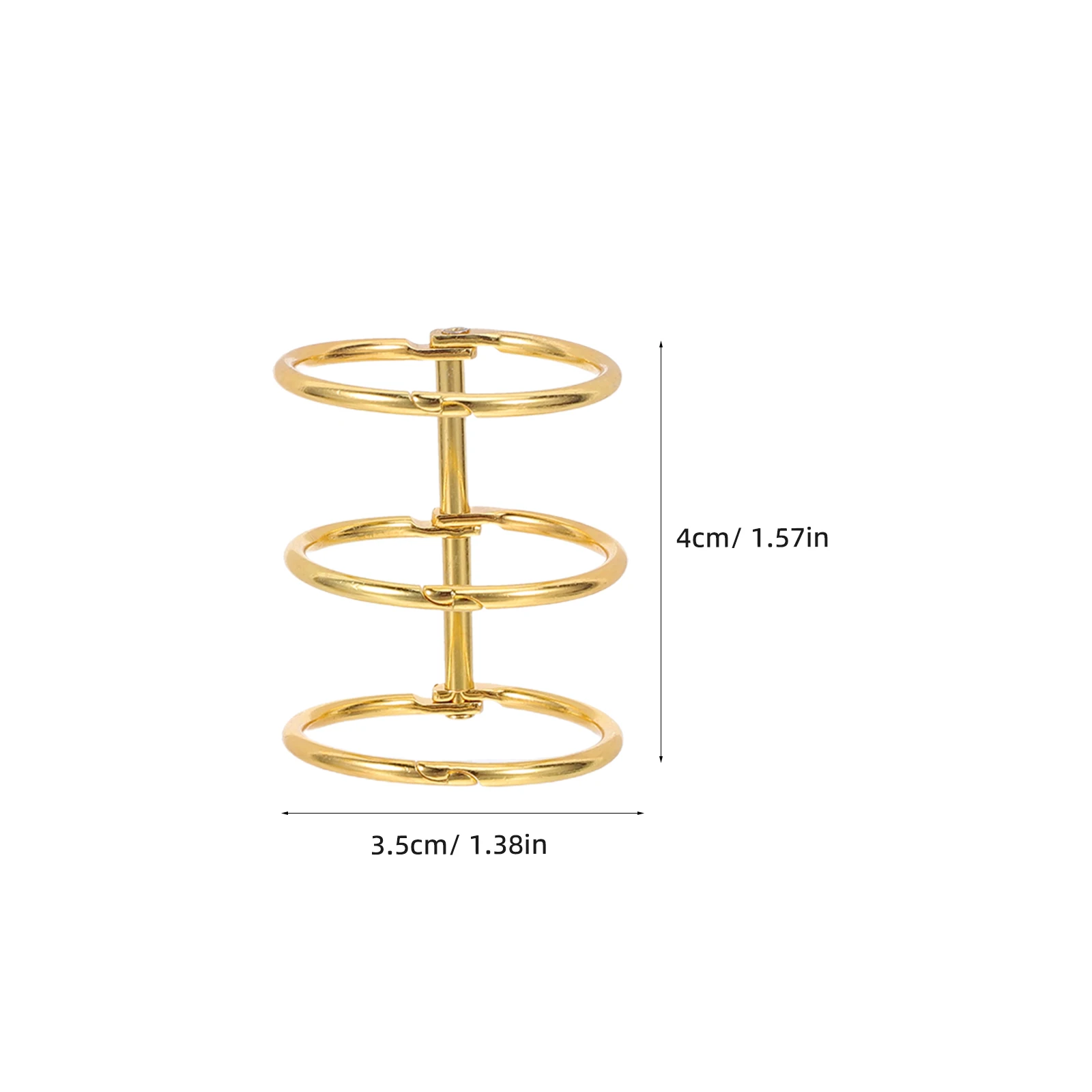 10Pcs Smooth Finish Metal Binder Rings 30Mm Large 3-Hole Binding Rings for Binders Note Cards DIY Journals Ring Binder Clips