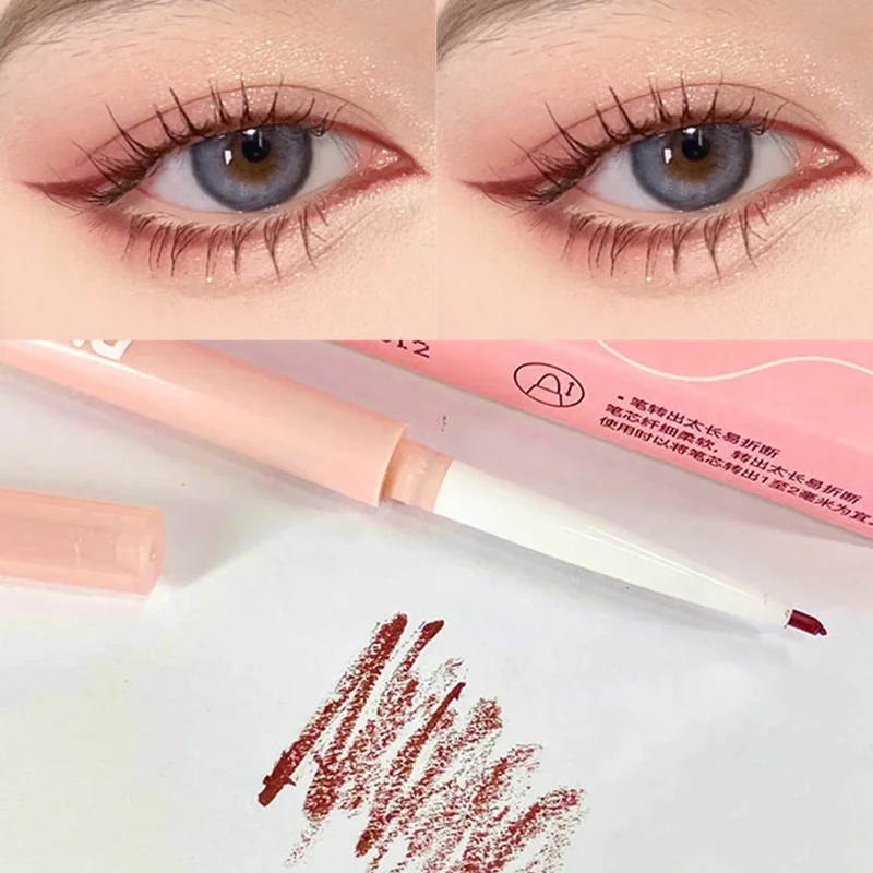 Red Black Brown Eyeliner Gel Pencil Waterproof Ultra-thine Soft Easy Wear High Pigment Eyeliner Pen Lasting Eyes Makeup Cosmetic