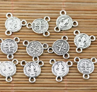 

30pcs 10mm Alloy matel tibetan silver nice 3holes round connectors HWEF1884 jewelry handmade Supplies