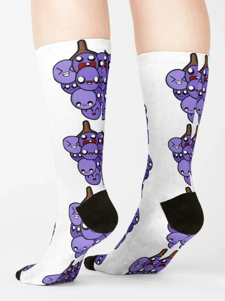 Cute Cartoon Grape | Gift for Foodies and Food Lovers Socks kids Run floral Woman Socks Men's