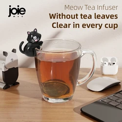 JOIE Tea Infuser Creative Safety Tea Bag Filter Cat Shape Cute Tea Strainer for Tea Pot Cup Use Cute People Shape Food Grade