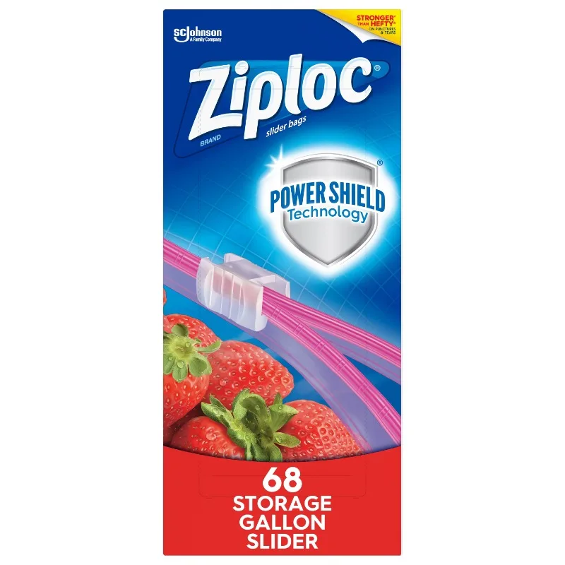 

Brand Storage Slider Gallon Bags, Zipper Storage Bags, 68 Count