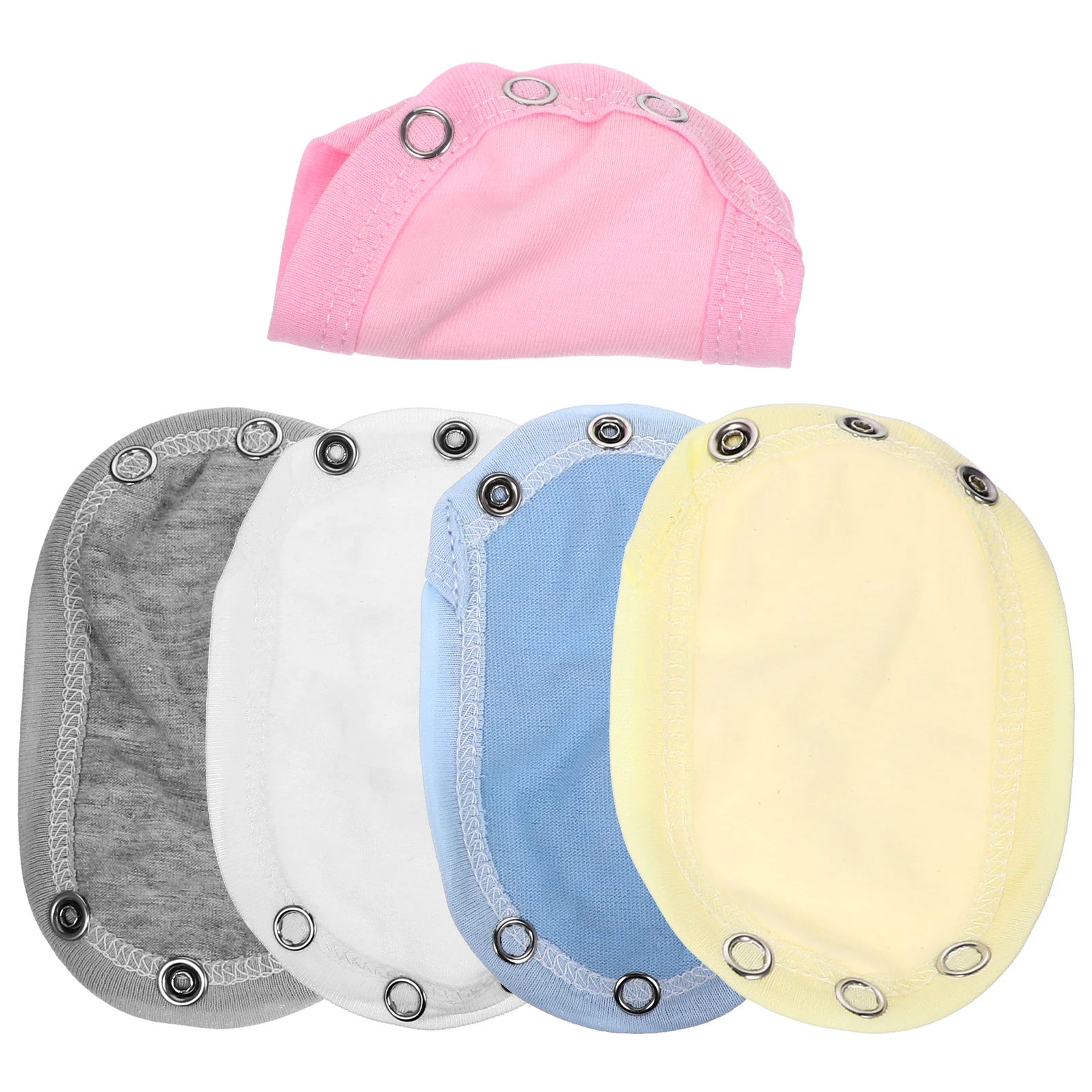 

5pcs Jumpsuits Cotton Bodysuit Snap Newborn Diaper Lightweight Easy Wear Double Layer Closure For Baby Shower Christmas Gift
