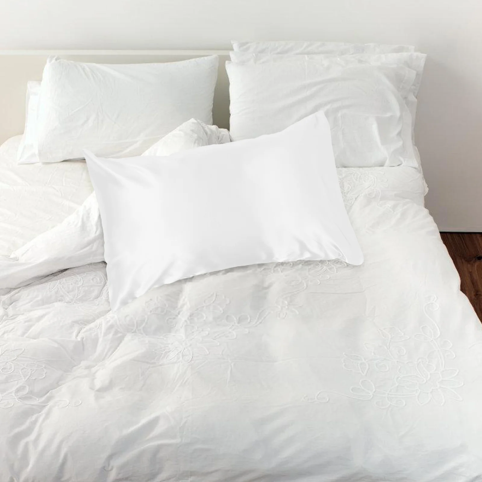 Ice Silk Pillowcase Protectors Covers Double Sided Cooling Cases Polyester Queen Decorative