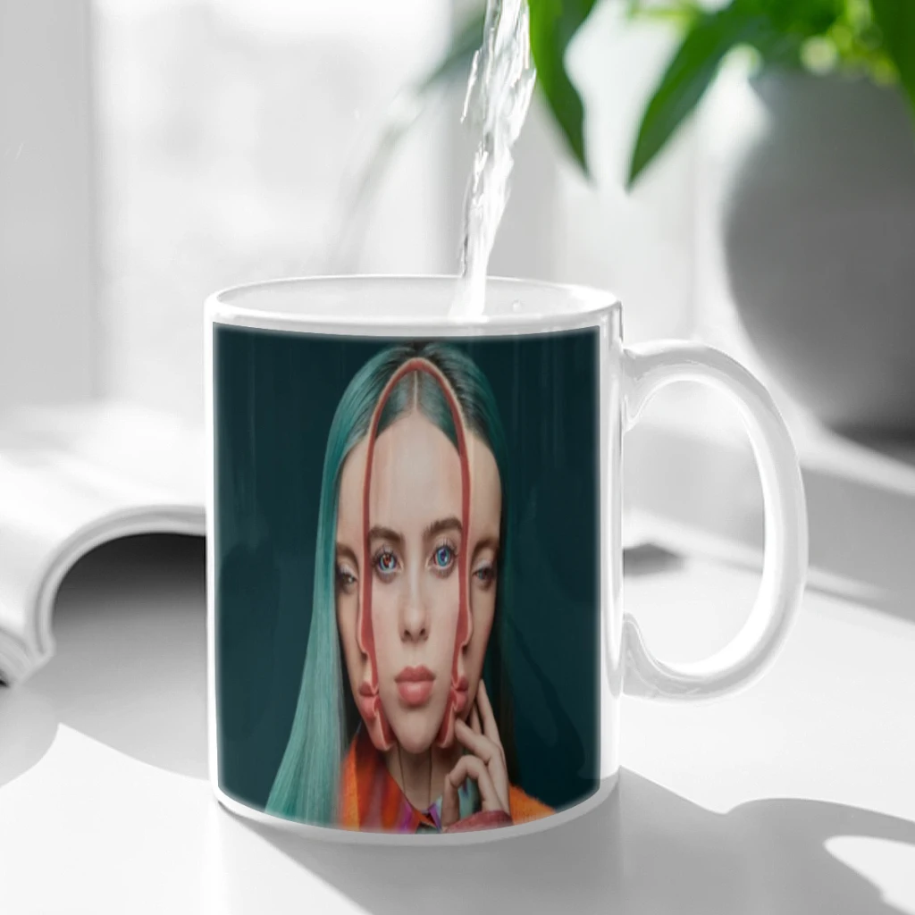 Famous Singer B-Billie Singer Coffee Mug 11oz Fun Ceramic Coffee Tea Cocoa Cup Handle Tea Drink Cup