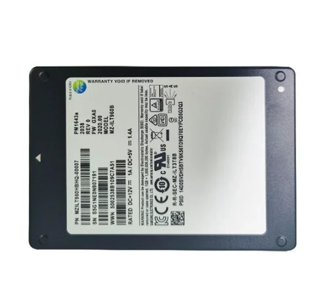 PM1643a 7,68T MZILT15THALA-00007 SAS SSD 15,36 TB Solid State Drive Metall Kunststoffgehäuse SATA Server Intern Extern