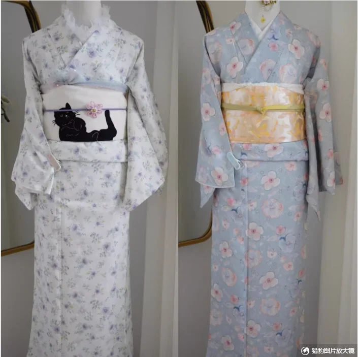 

Кимоно Сакура для девочек, японское платье в стиле ретро с цветочным принтом, восточная горная камелия, одежда для любви