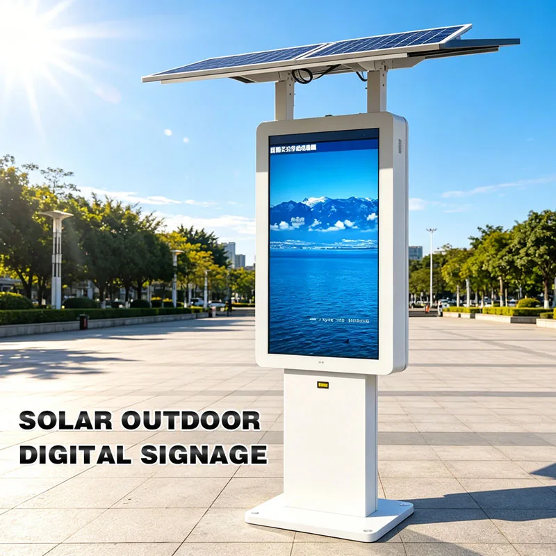 AIYOS 32 43 55 65 Inch Weatherproof Outdoor Solar Advertising Player Battery Powered LCD Advertising Screen