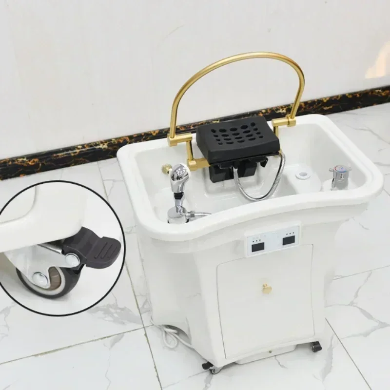 

Портативное кресло-мойка для салона красоты с функцией водопада и терапии, премиум-класса