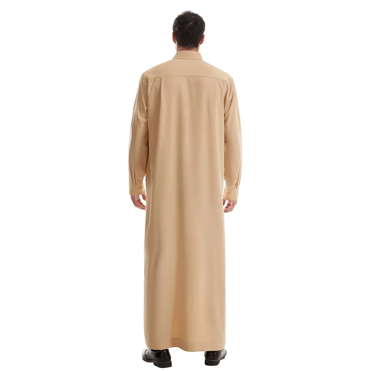 Robe masculino manga longa saudita abaya árabe thobe jubba thoub dubai daffah kaftan oriente médio islam thawb jubba vestido muçulmano caftan