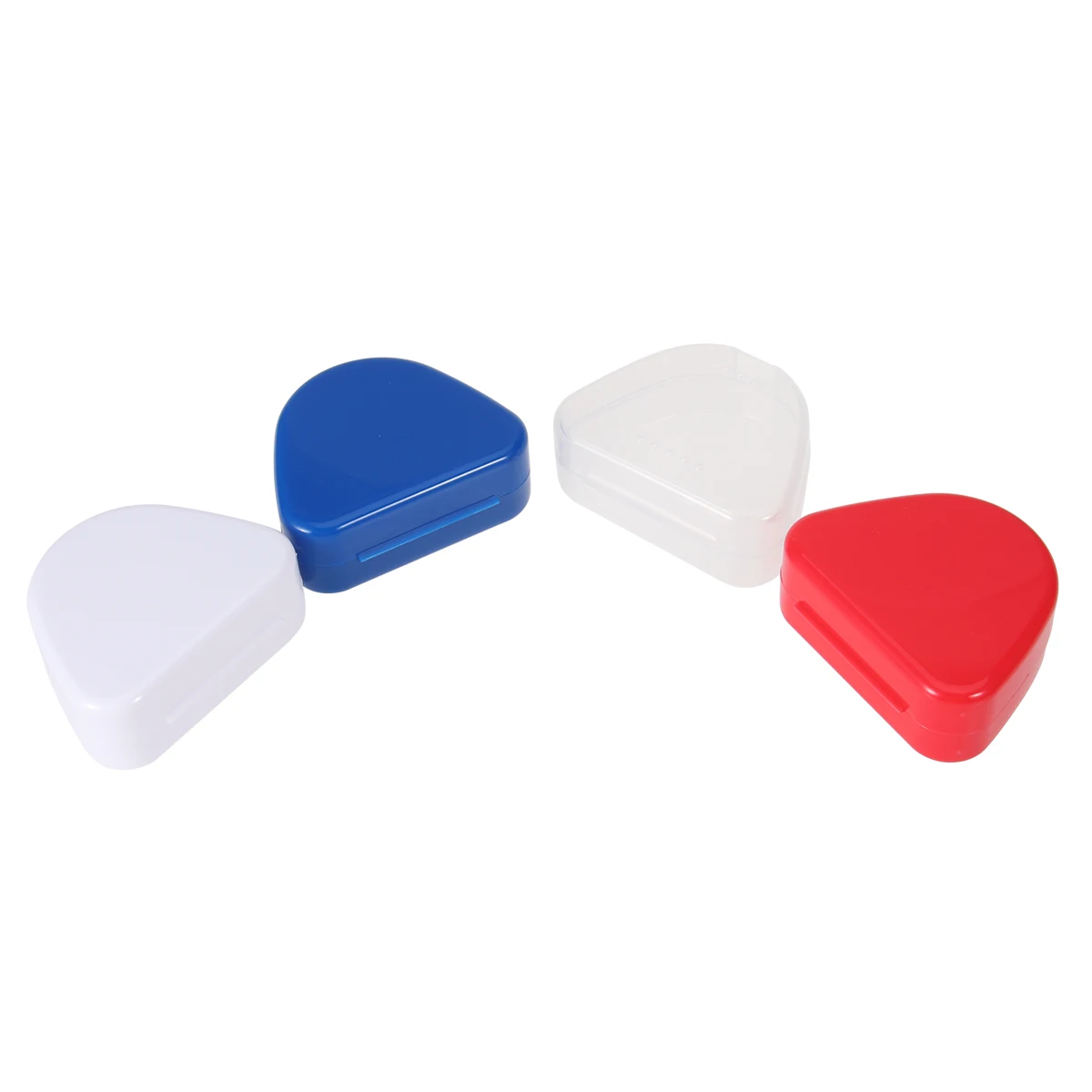 

4 pcs Denture Box Durable Plastic Ventilated Storage Case For Mouthguard Retainer Dentures Clean Dry Keep Denture Container