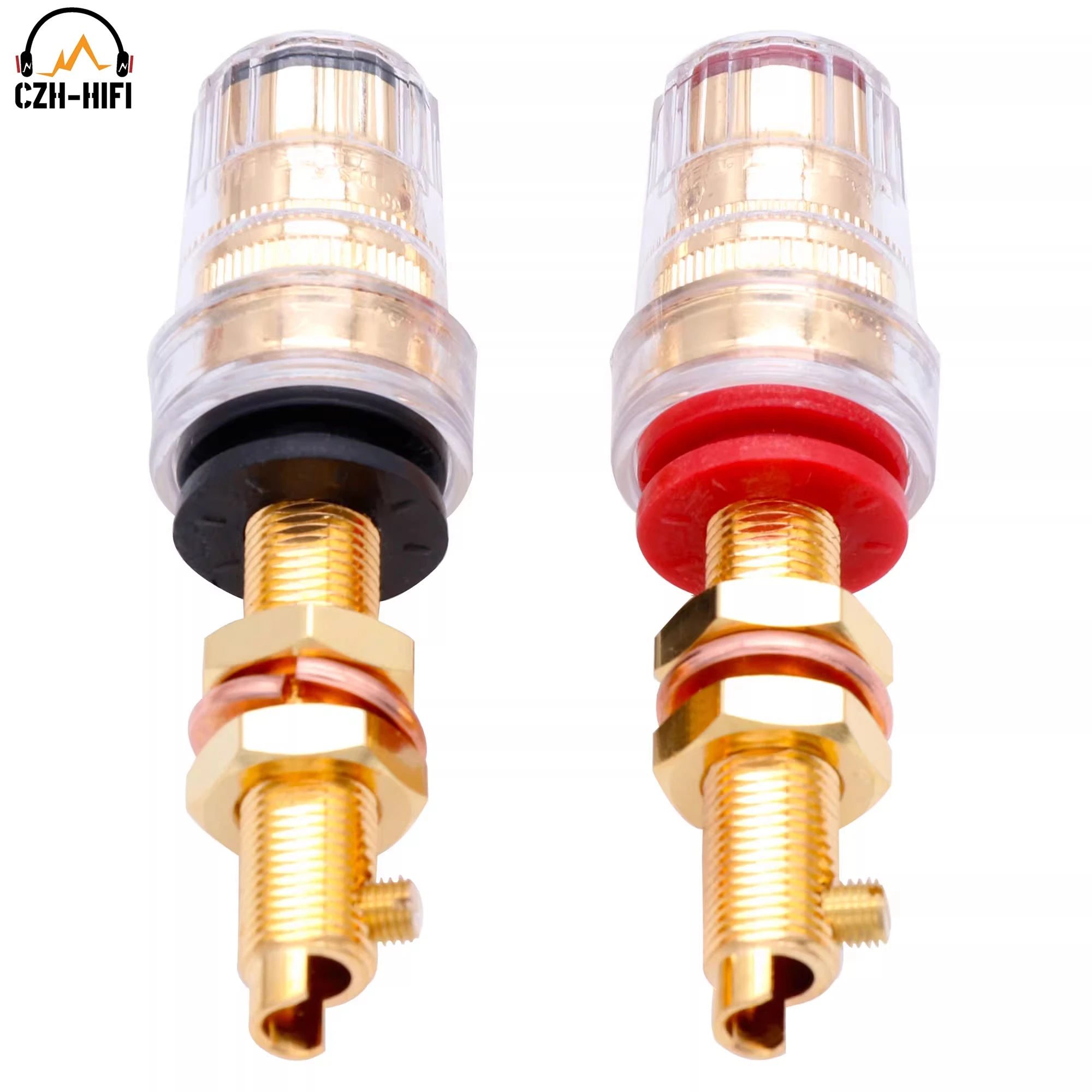 1 paio CMC 858L-G amplificatore Audio in ottone placcato oro di fascia alta Binding Post spina a Banana Jack connettore presa terminale altoparlante HiFi