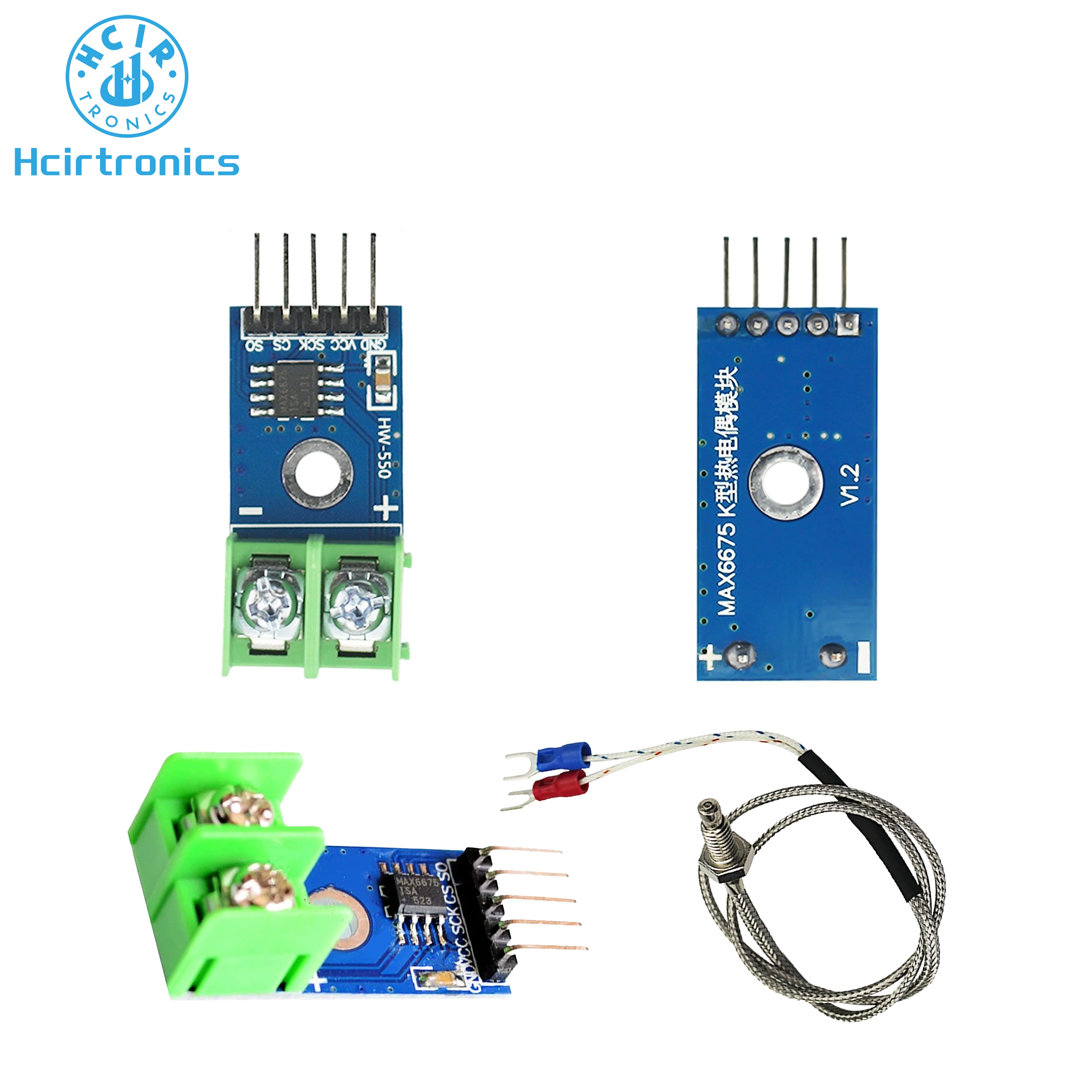 MAX6675 Temperature Sensor K-type Thermocouple Temperature 0-1024 Degrees Module for Arduino