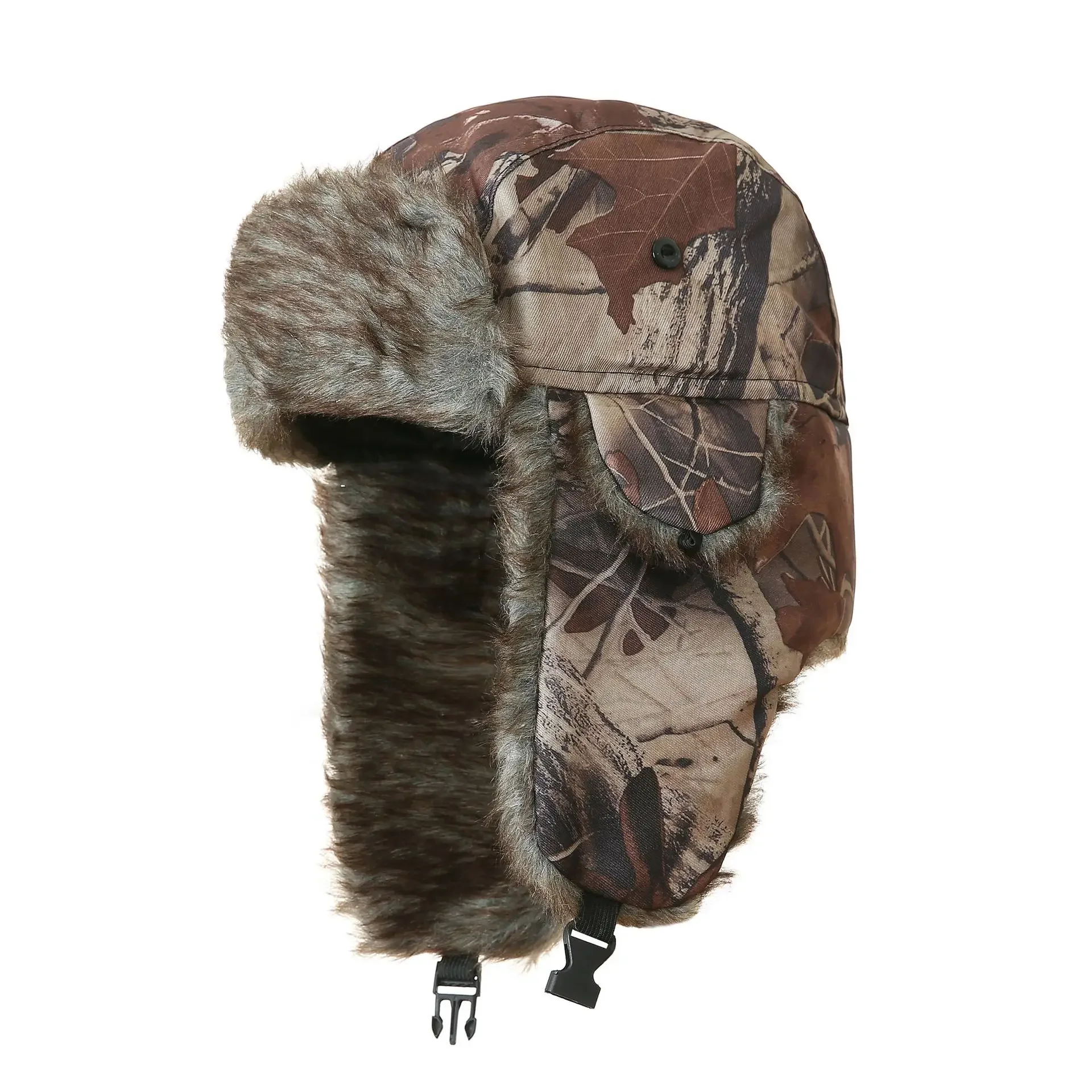 

Winter Warm Fishing Skiing Hat Men Women Outdoor Windproof Thermal Cycling Hiking Sports Hat Camouflage Fleece Lei Feng Cap