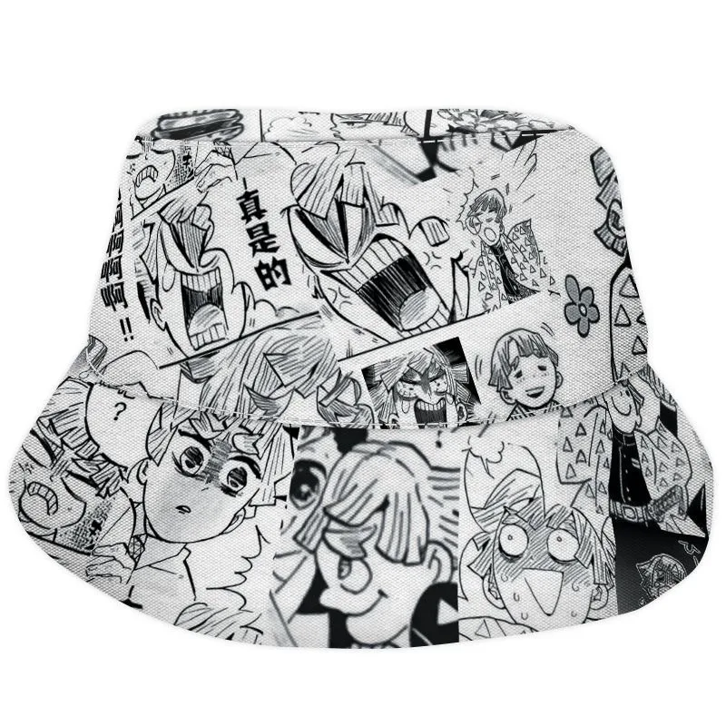 Demon slayer dos desenhos animados anime kamado tanjiro agatsuma zenitsu chapéu de pescador moda simples casual chapéu de lona para homem e mulher