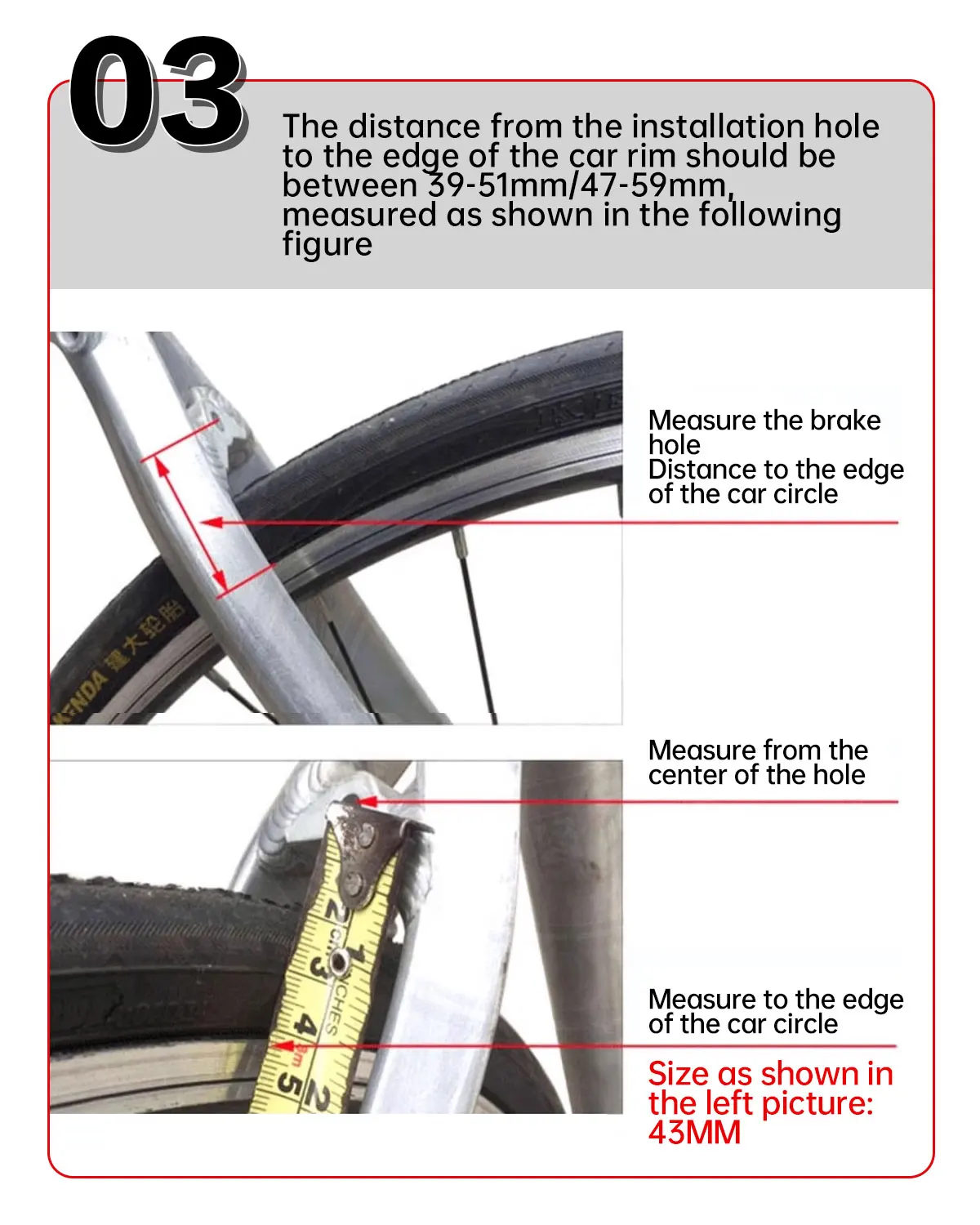 TESNO Dual-Pivot Rennrad C-Bremsen-Bremssattel aus Aluminiumlegierung mit langer Reichweite für Fahrradausrüstung – Detail 10