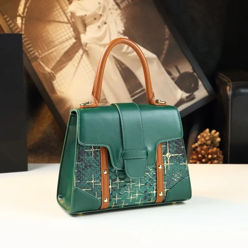 Women Handbags Fashion PU Leather Tote Top Montage Handle Satchel Shoulder Bags Designer  Luxury