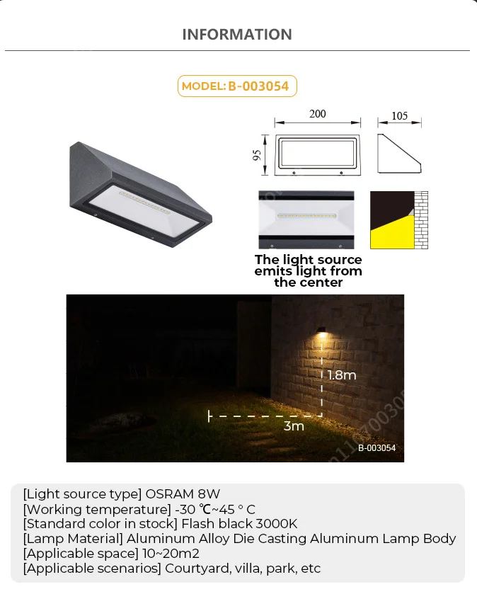 China Supplier External Wall Mounted Light Lamp Retro Style Park Courtyard Exterior Lights Waterproof Outdoor Wall Lamp