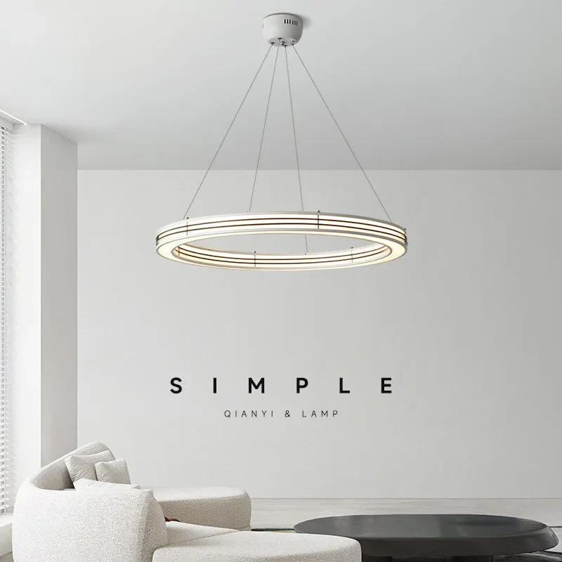 

Новый стиль, подвесной светильник в стиле ар-деко, красное, черное кольцо для фойе, столовой, бара, спальни, подвесной светильник, регулируемый провод