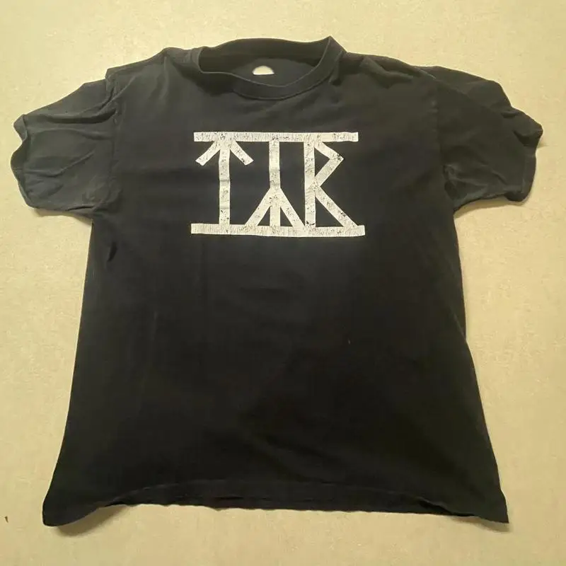 TYR Band Basic Logo Schwarzes Baumwoll-T-Shirt in voller Größe S 5XL
