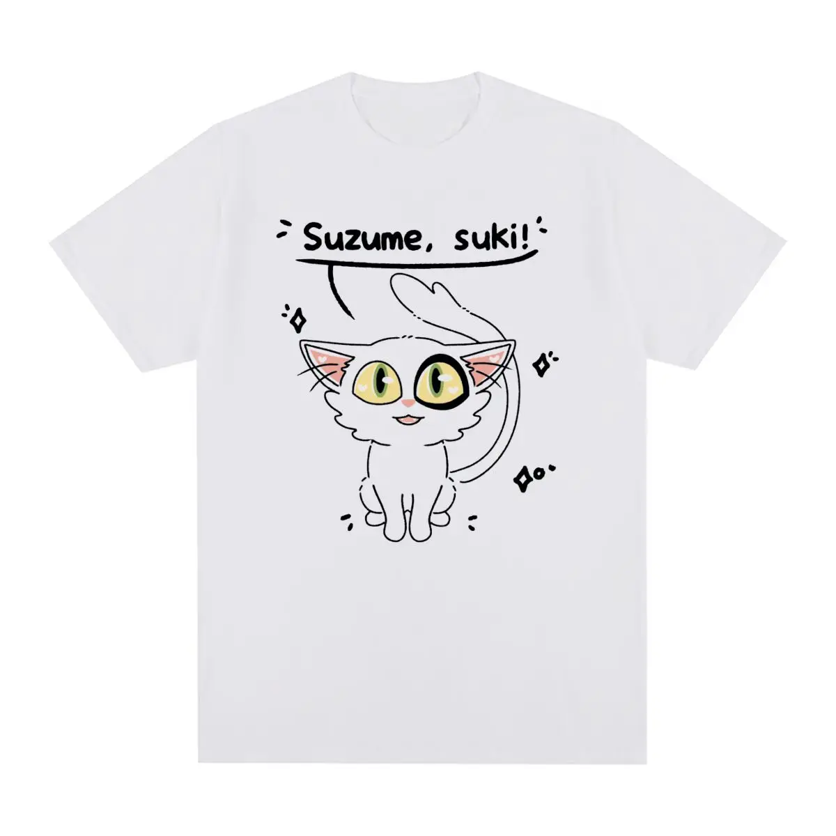 Anime Suzume no Tojimari Vintage T-shirt Cotton Men T shirt New Tee Tshirt Womens Tops