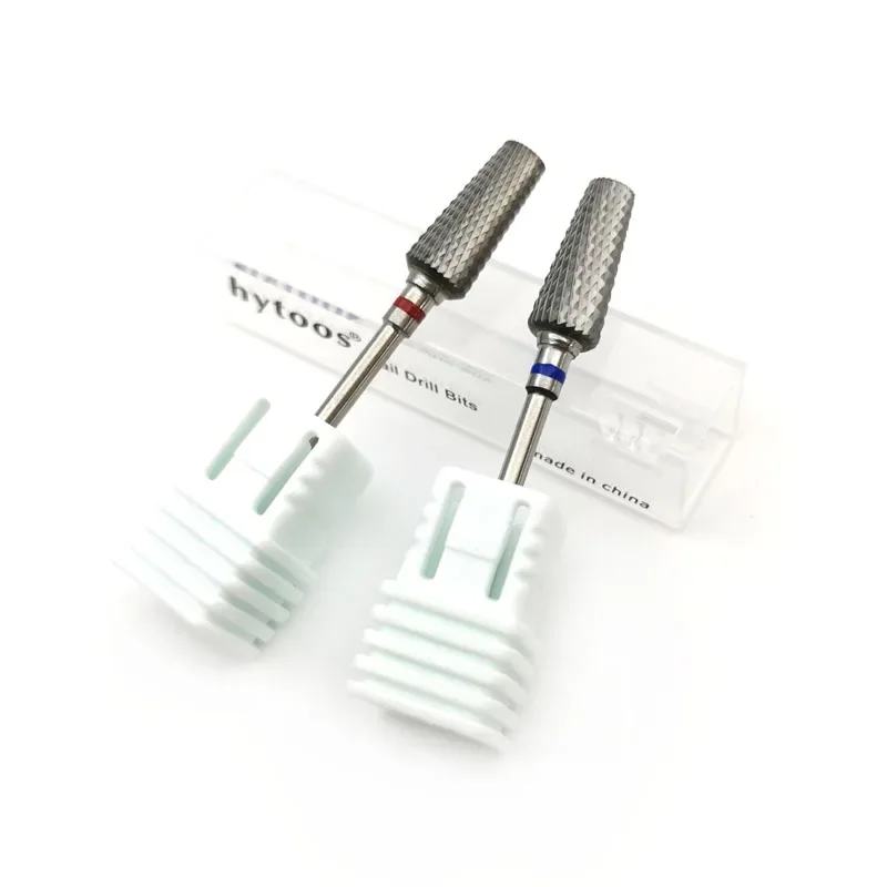 مثقاب مسمار من الكربيد المدبب من HYTOOS ، بتات مقاومة للأتربة ، قاطع مانيكير كهربائي ، ملحقات الأظافر ، جل إزالة