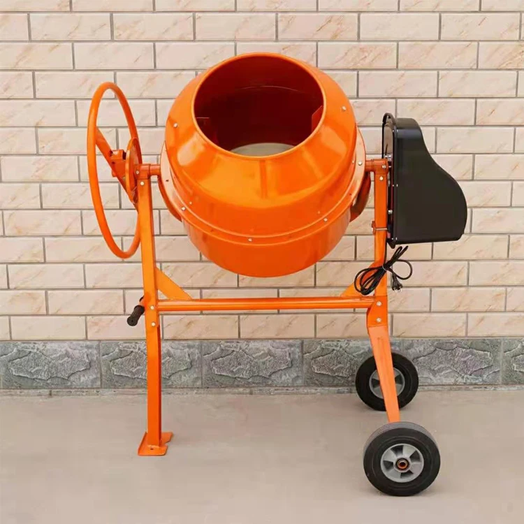 Movable Hand Push Small Concrete Cement Mixer Construction Cement Mortar Mixer 350L 280L